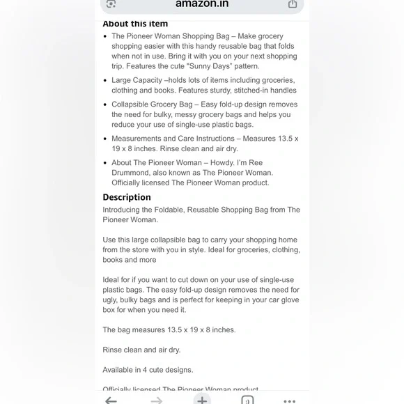 The Pioneer Woman Floral Shopping Bag - Multicolor - Picture 2 of 7